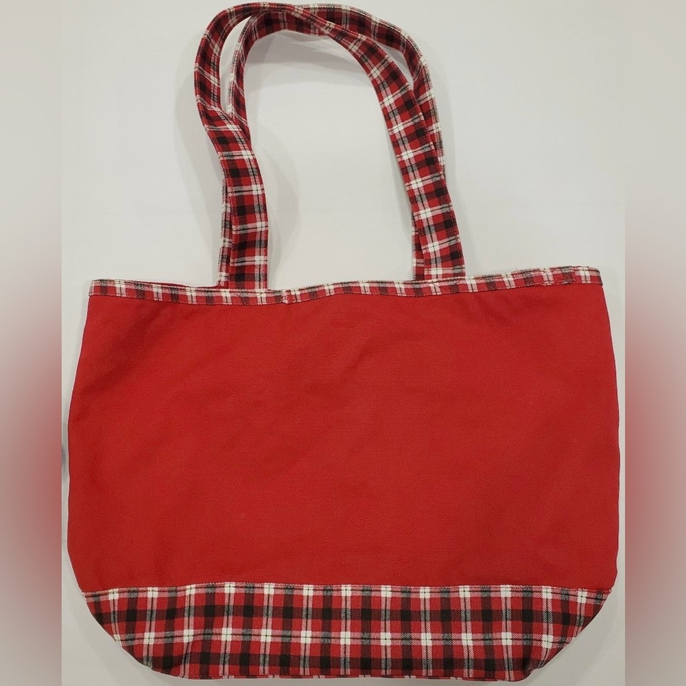 Disney Parks Disneyland “Merry & Bright” Mickey Mouse Large Tote Bag, EUC. - Picture 2 of 3